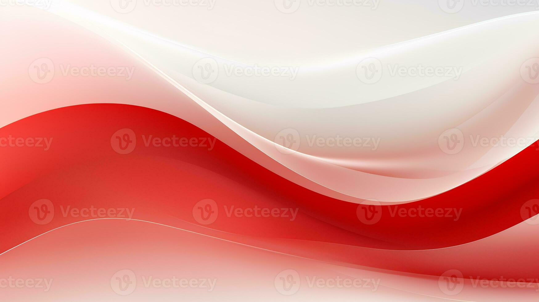 Red and white abstract wave background AI Generative photo