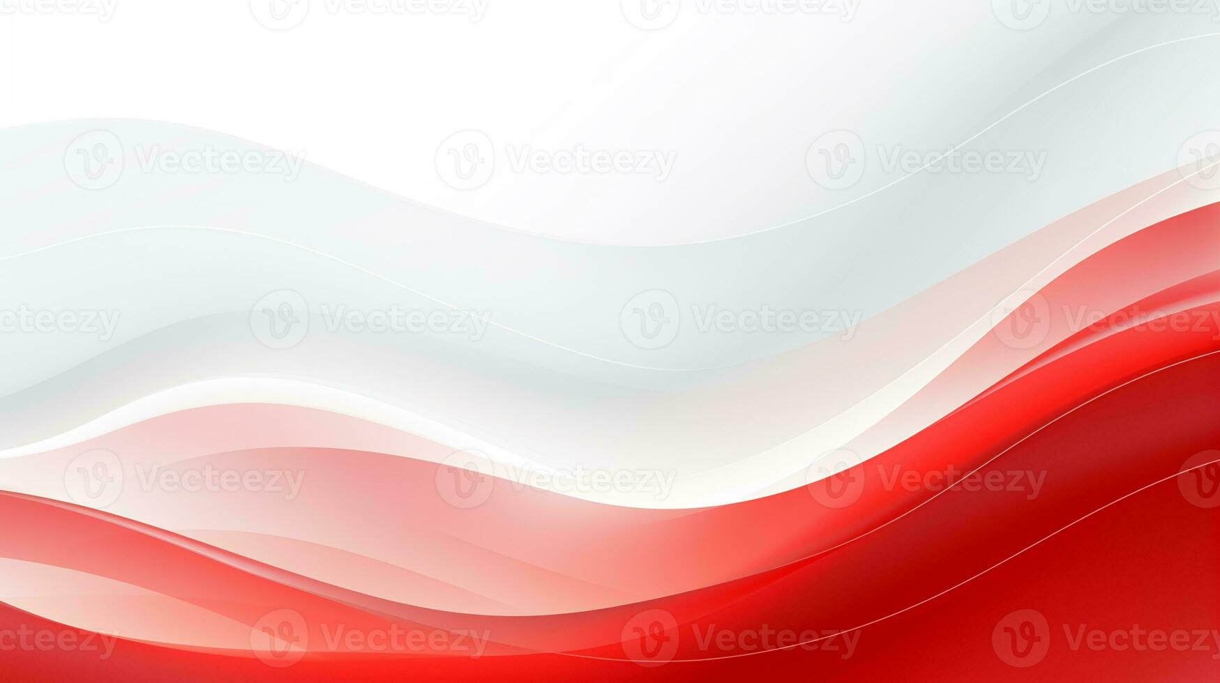 Red and white abstract wave background AI Generative photo