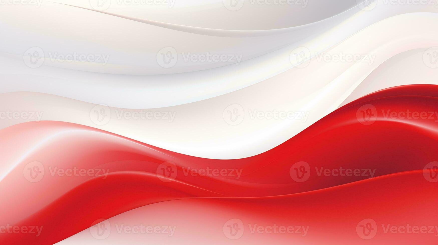 Red and white abstract wave background AI Generative photo