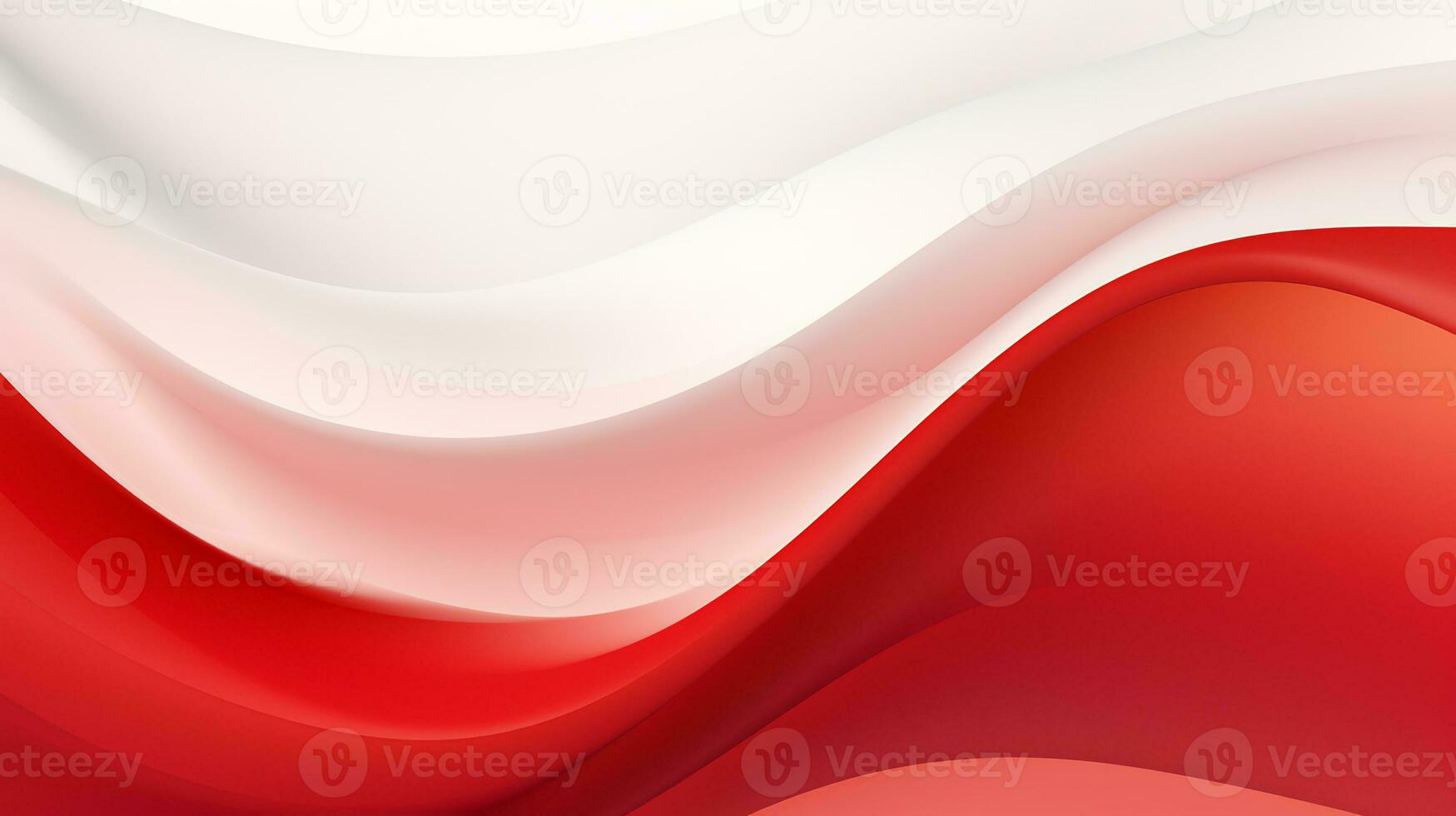 Red and white abstract wave background AI Generative photo