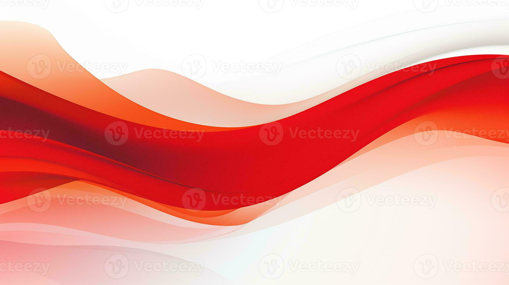 Red and white abstract wave background AI Generative photo