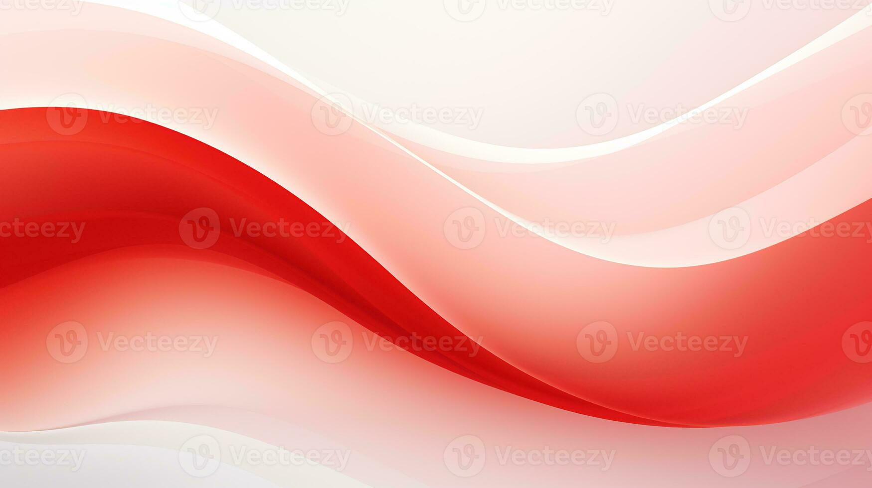 Red and white abstract wave background AI Generative photo