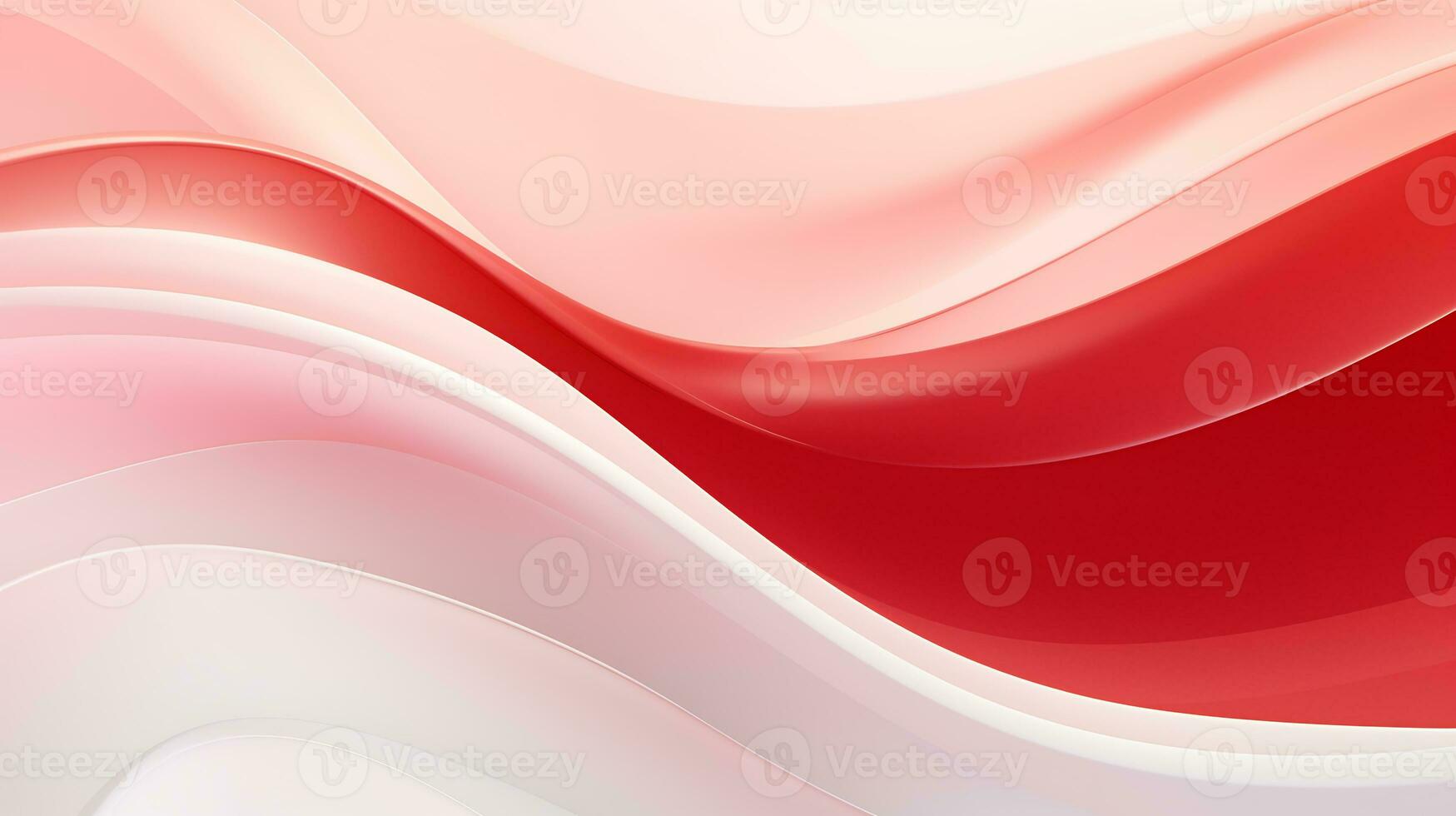 Red and white abstract wave background AI Generative photo