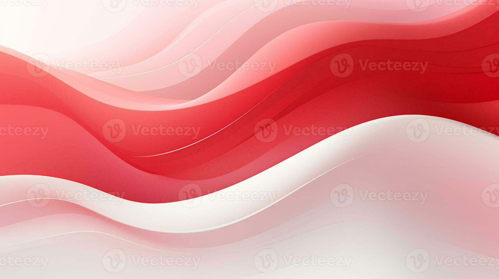 Red and white abstract wave background AI Generative photo