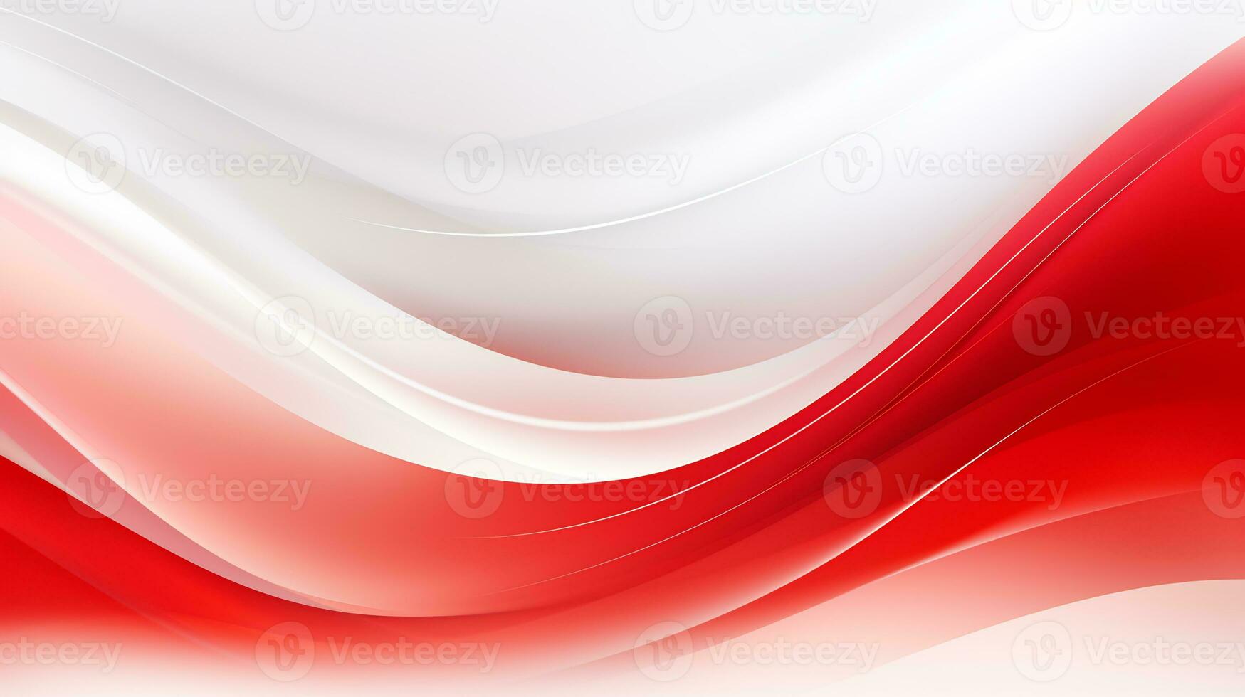 Red and white abstract wave background AI Generative photo