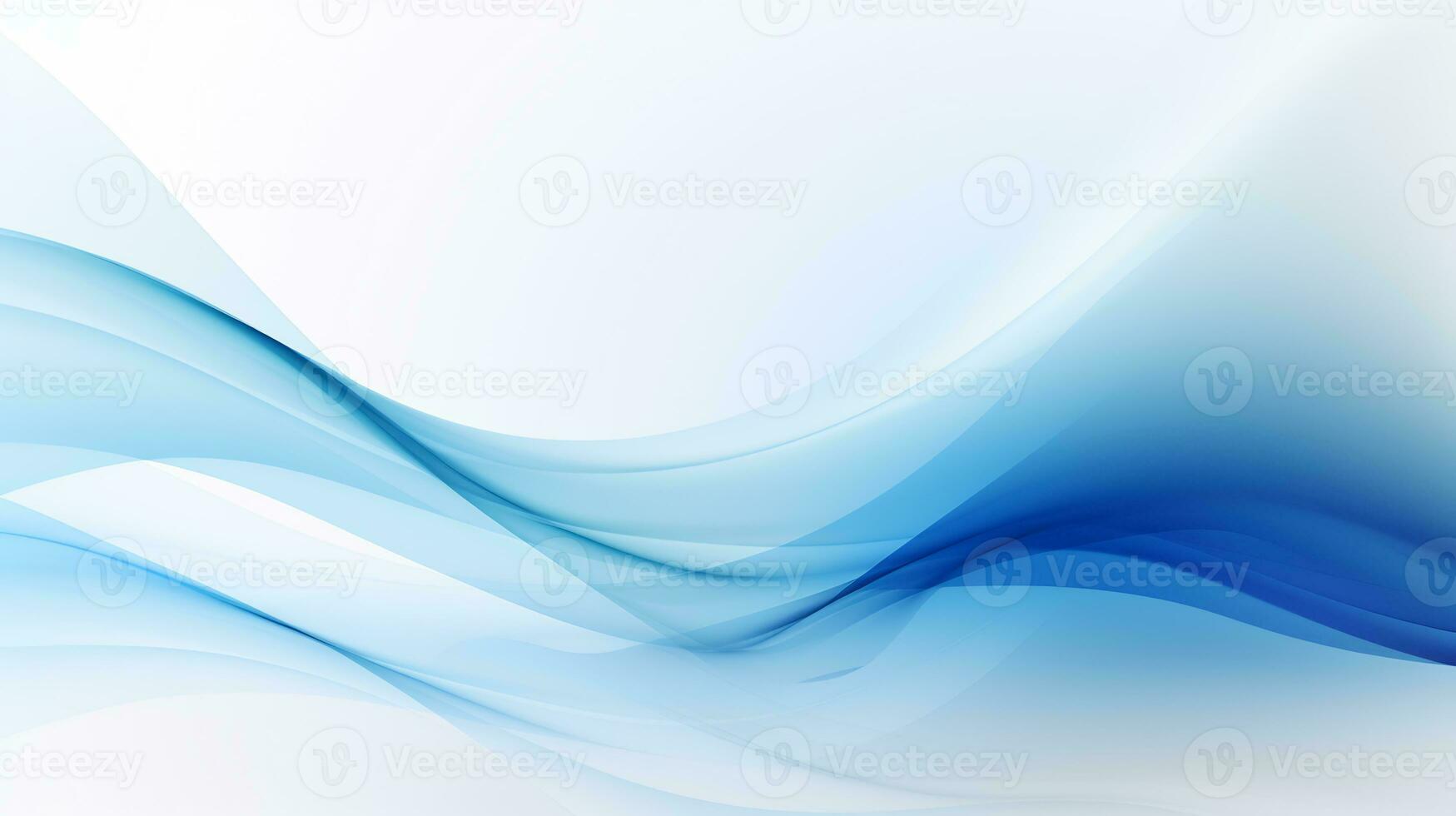 White and blue abstract wave background AI Generative photo
