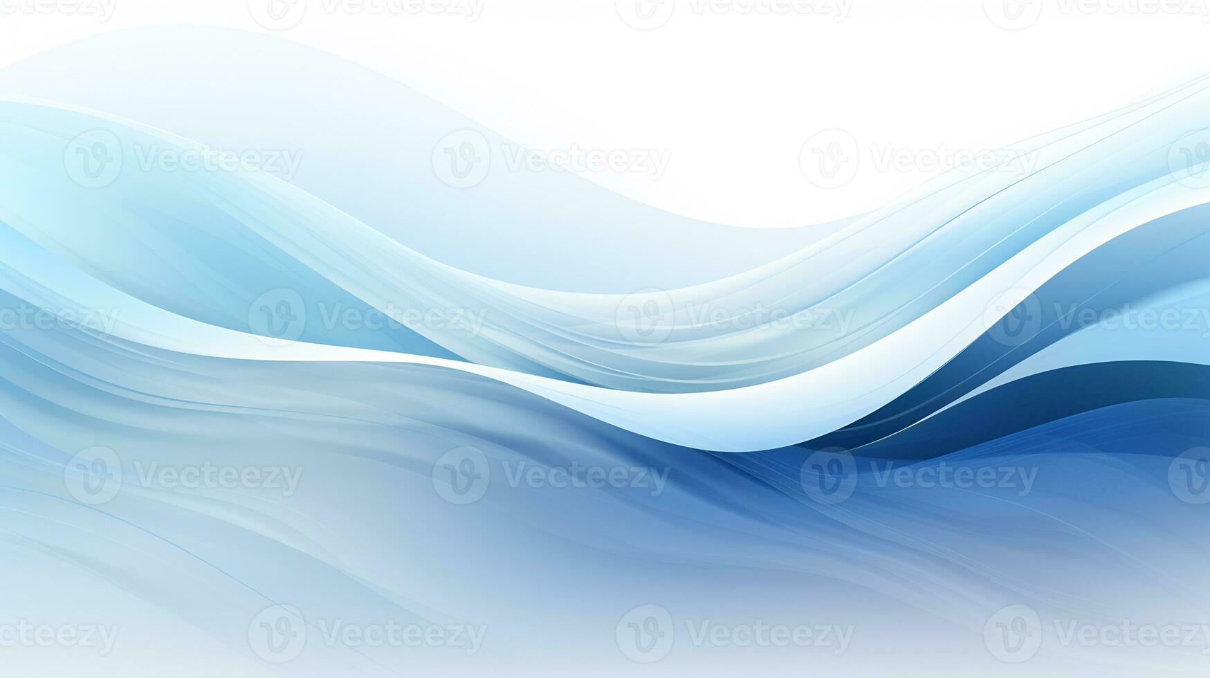 White and blue abstract wave background AI Generative photo