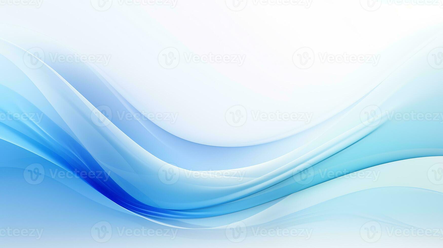 White and blue abstract wave background AI Generative photo