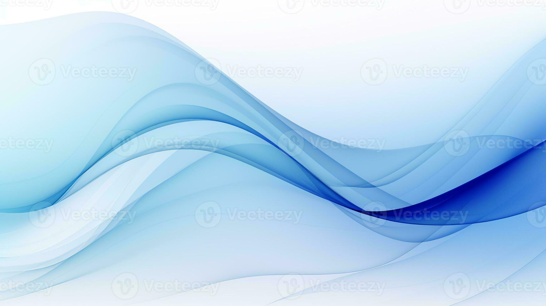 White and blue abstract wave background AI Generative photo