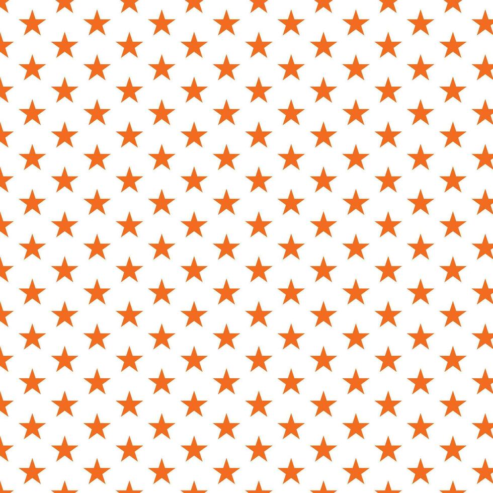 modern simple abstract seamlees dark orange color star pattern vector art on white color background