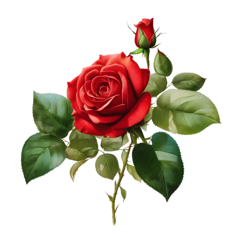 Beautiful rose painting. AI-Generated. 33501655 PNG