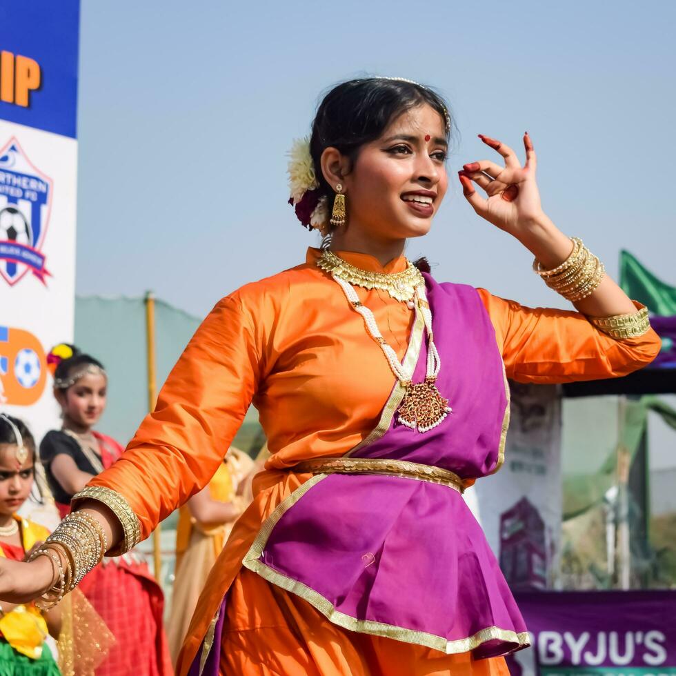 New Delhi, India - July 01 2023 - Bharathanatyam Indian classical ...