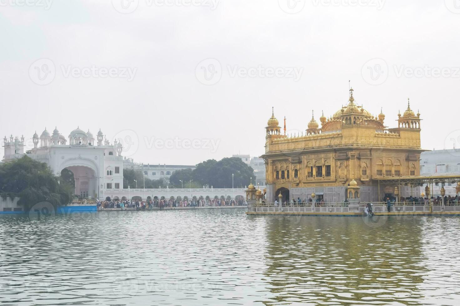Beautiful view of Golden Temple - Harmandir Sahib in Amritsar, Punjab, India, Famous indian sikh landmark, Golden Temple, the main sanctuary of Sikhs in Amritsar, India photo