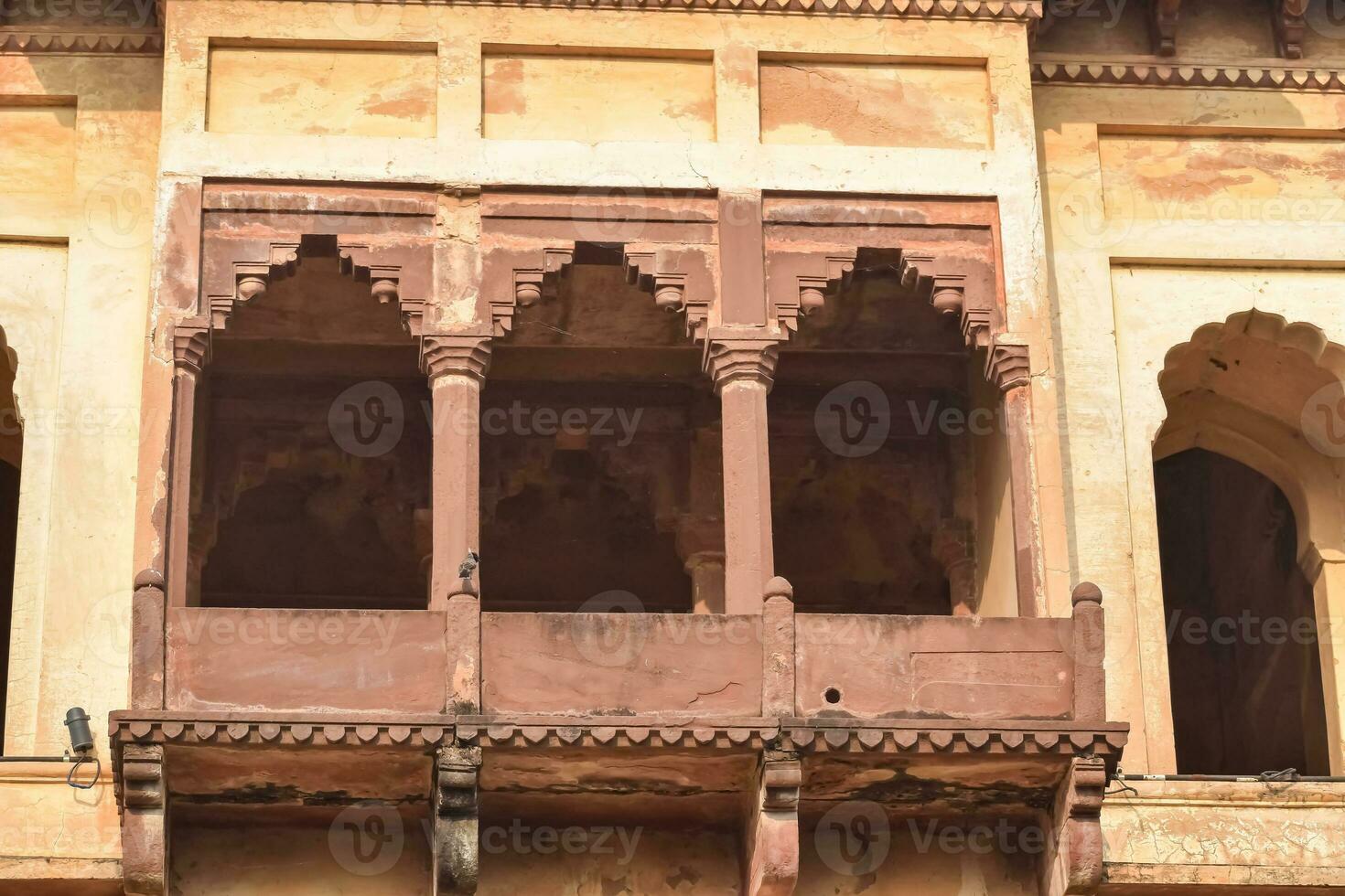 Beautiful view of Orchha Palace Fort, Raja Mahal and chaturbhuj temple from jahangir mahal, Orchha, Madhya Pradesh, Jahangir Mahal Orchha Fort in Orchha, Madhya Pradesh, Indian archaeological sites photo