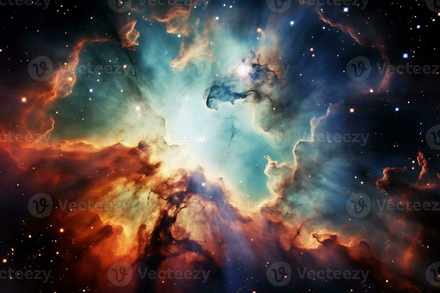 the expanse of space a celestial wonder unfolded AI Generative photo