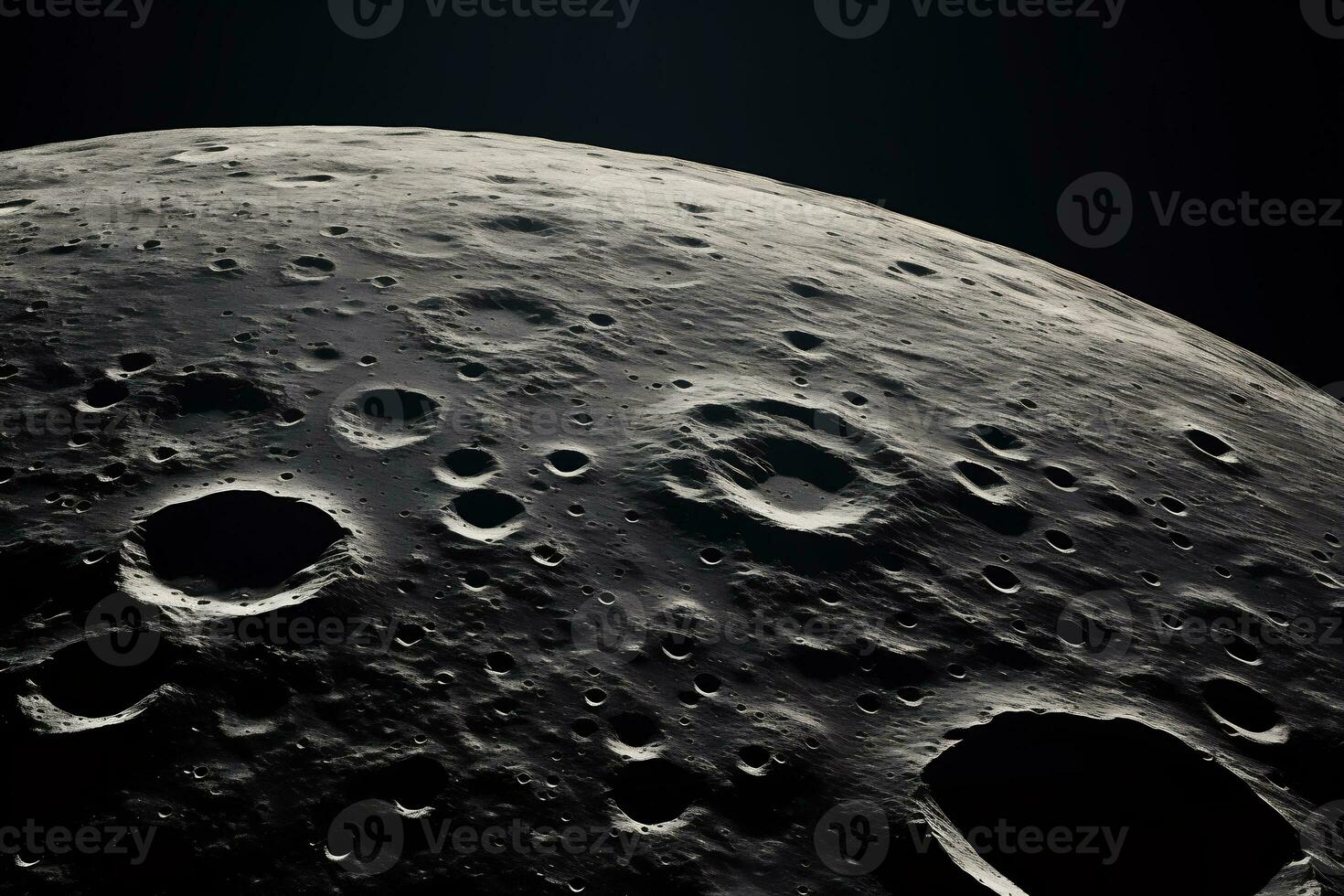 un foto de el Luna maravilloso superficie ai generativo
