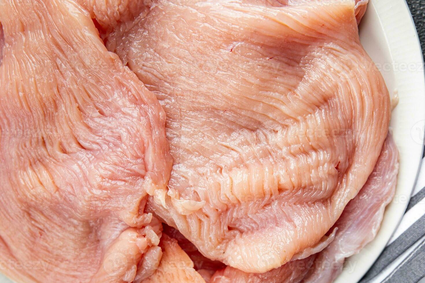 raw turkey fillet slice fresh poultry meat cooking meal food snack on the table copy space food background rustic top view photo