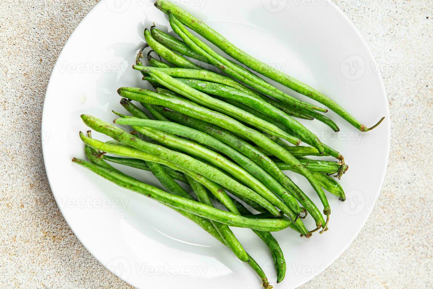 green bean fresh raw bean pod healthy eating cooking meal food snack on the table copy space food background rustic top view photo