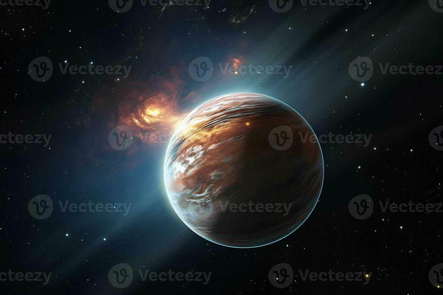 a new planet far outside the solar system AI Generative photo