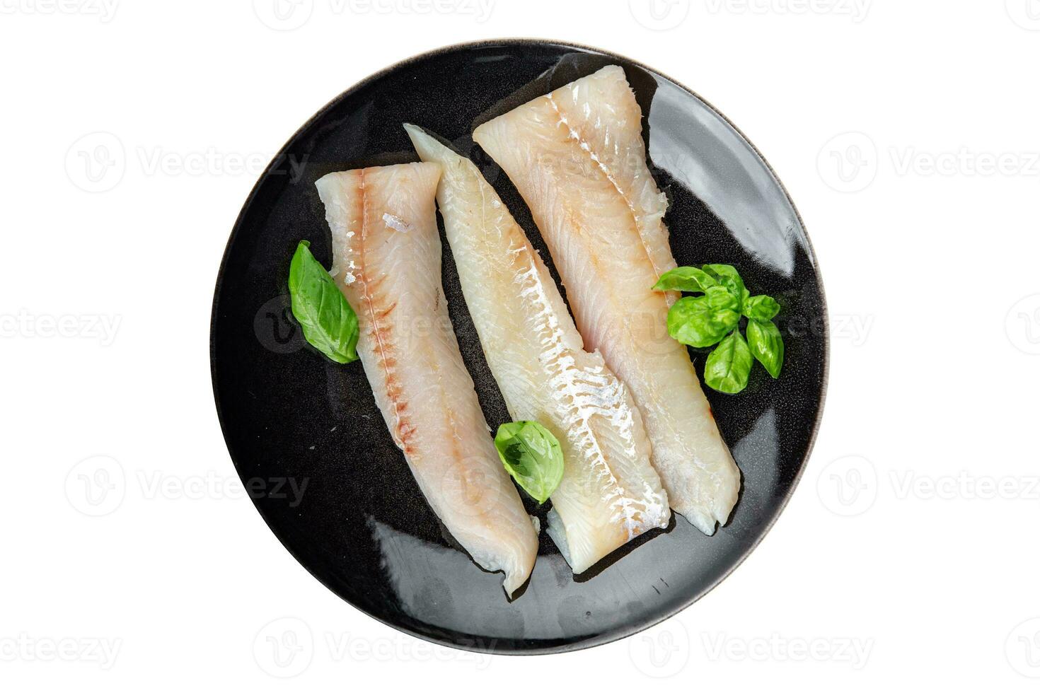 raw fish fillet blue whiting fresh seafood healthy eating cooking meal food snack on the table copy space food background rustic top view photo