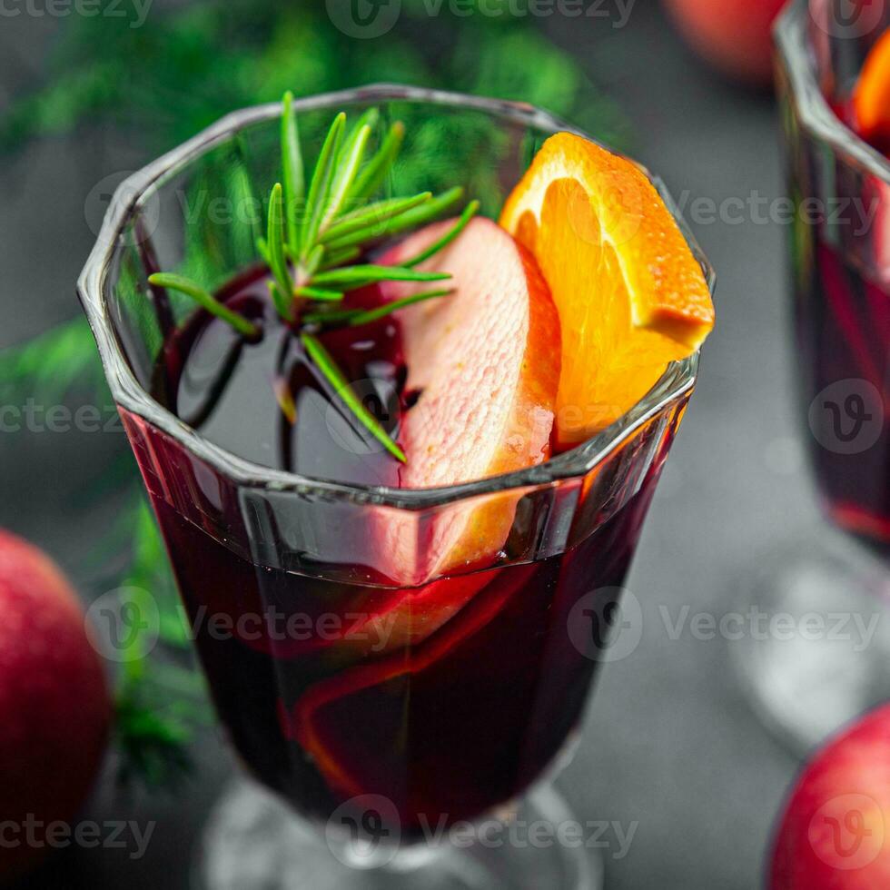 christmas apple cider mulled wine aperitif christmas hot drink sweet dessert cocktail holiday treat new year and christmas celebration meal food snack on the table photo