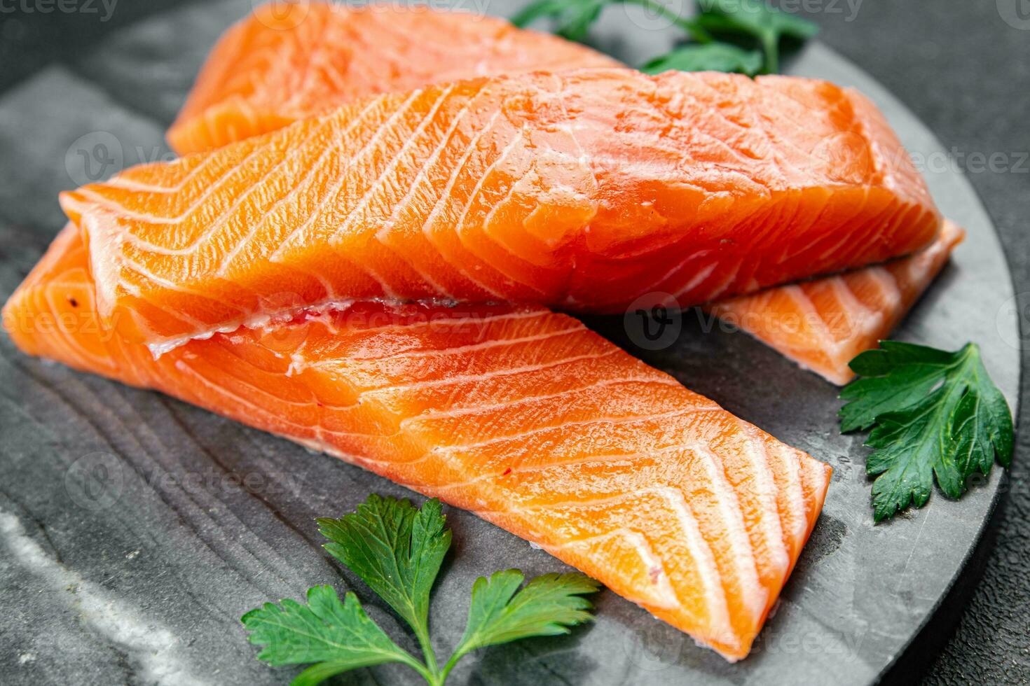vegetable salmon product raw pieces taste of fish fungi protein vegan product seitan sashimi vegetable protein seitan meatless soy wheat classic taste fresh red fish food snack on the table copy space photo