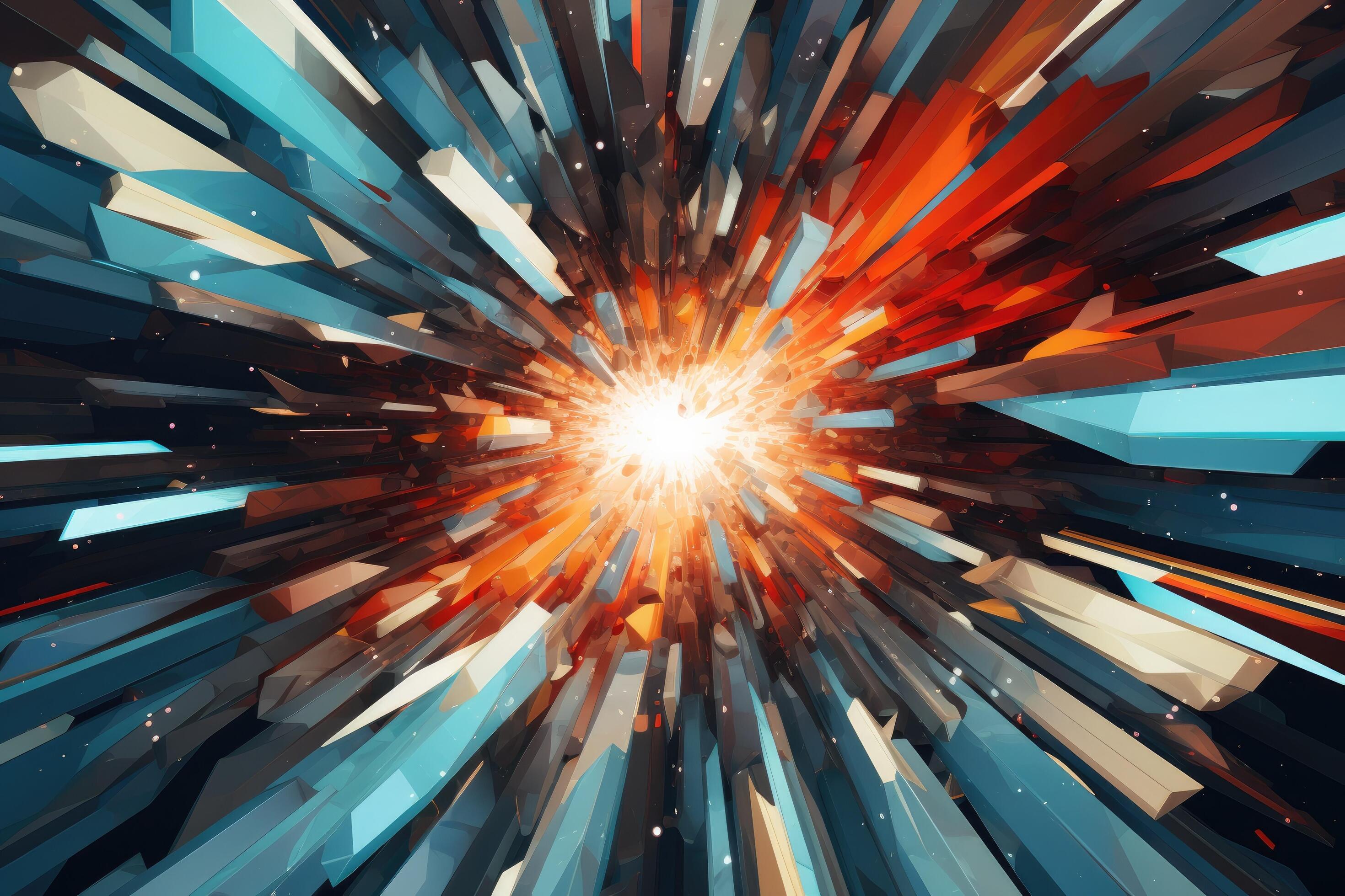 Abstract background with explosion effect. 3d rendering, 3d