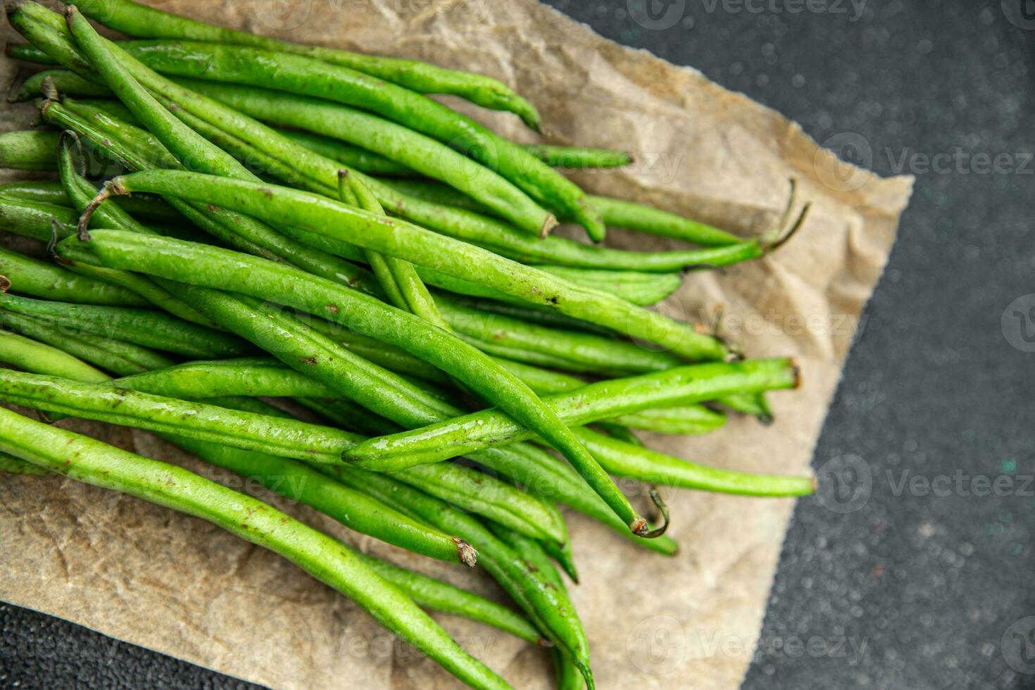 green bean raw bean pod healthy eating cooking meal food snack on the table copy space food background rustic top view photo