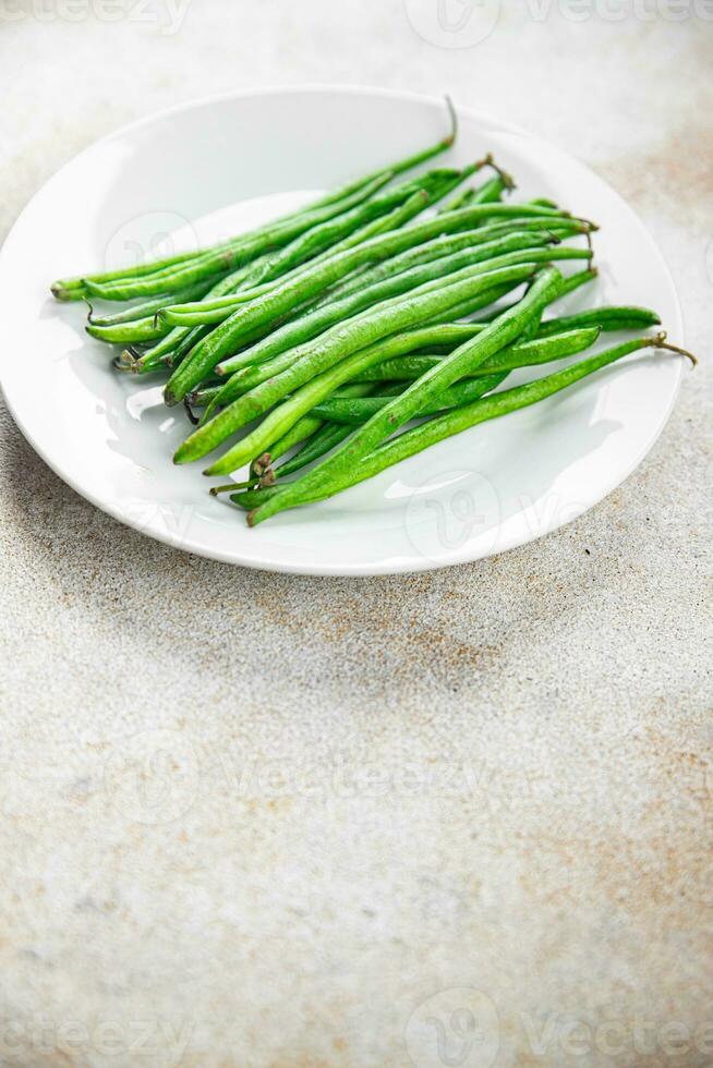 green bean raw bean pod healthy eating cooking meal food snack on the table copy space food background rustic top view photo