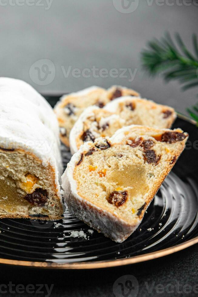 christmas stollen dessert holiday baking sweet treat christmas celebration meal food snack photo