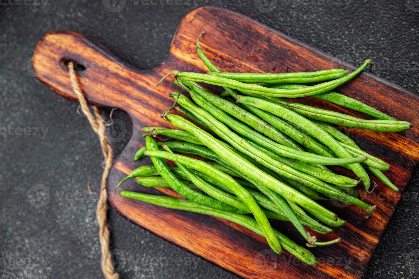 green bean fresh raw bean pod healthy eating cooking meal food snack on the table copy space food background rustic top view photo