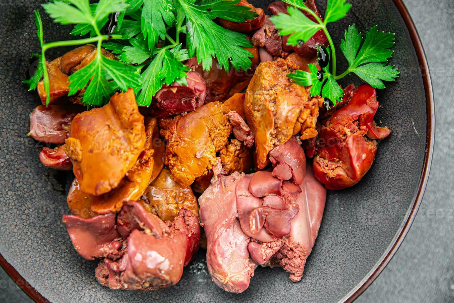 chicken liver confit snack meal chicken offal eating appetizer food on the table copy space food photo