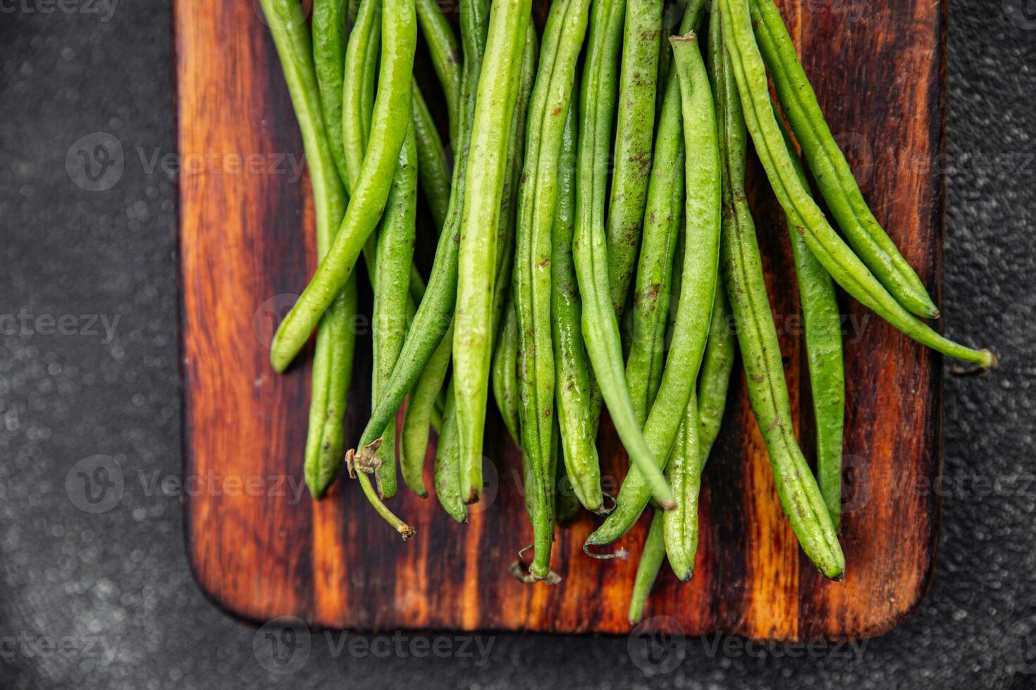 green bean fresh raw bean pod healthy eating cooking meal food snack on the table copy space food background rustic top view photo
