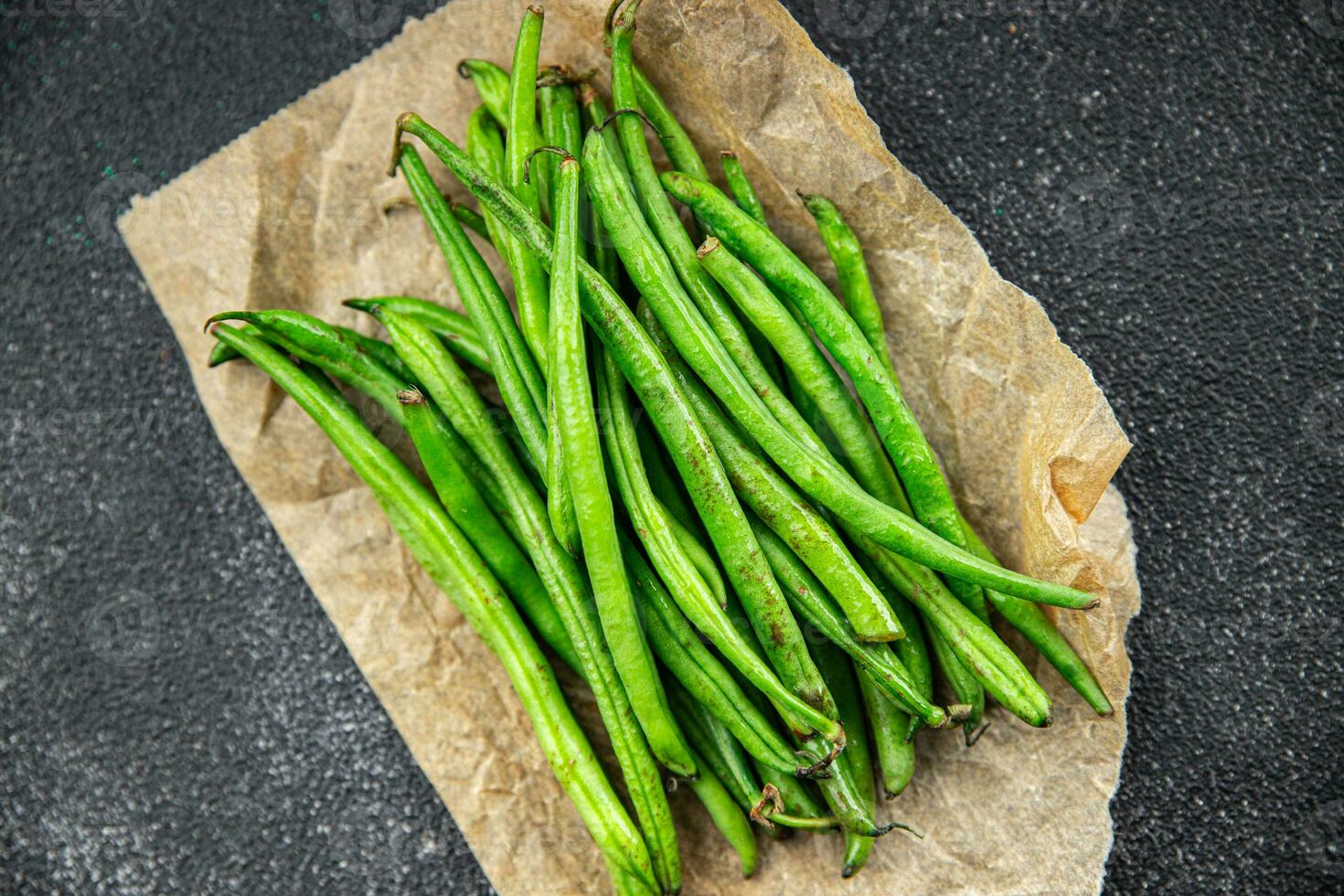 green bean fresh raw bean pod healthy eating cooking meal food snack on the table copy space food background rustic top view photo