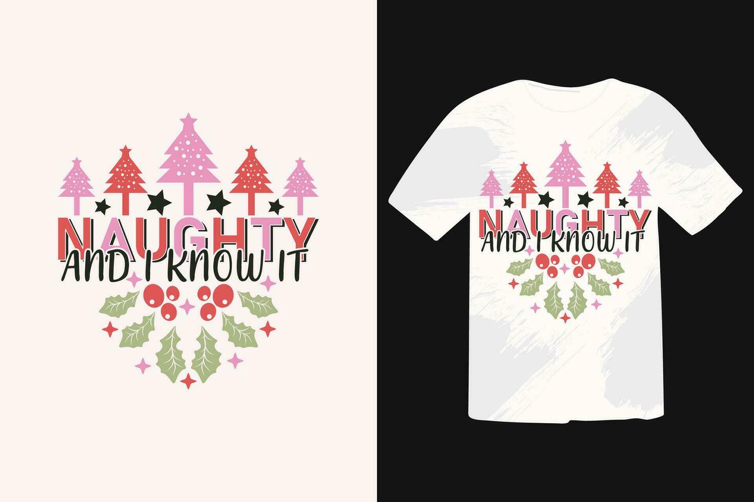 Funny Christmas Quotes T-shirt design. Calligraphy phrase for Christmas. Good for T shirt print, poster, greeting card, banner, and gift design vector