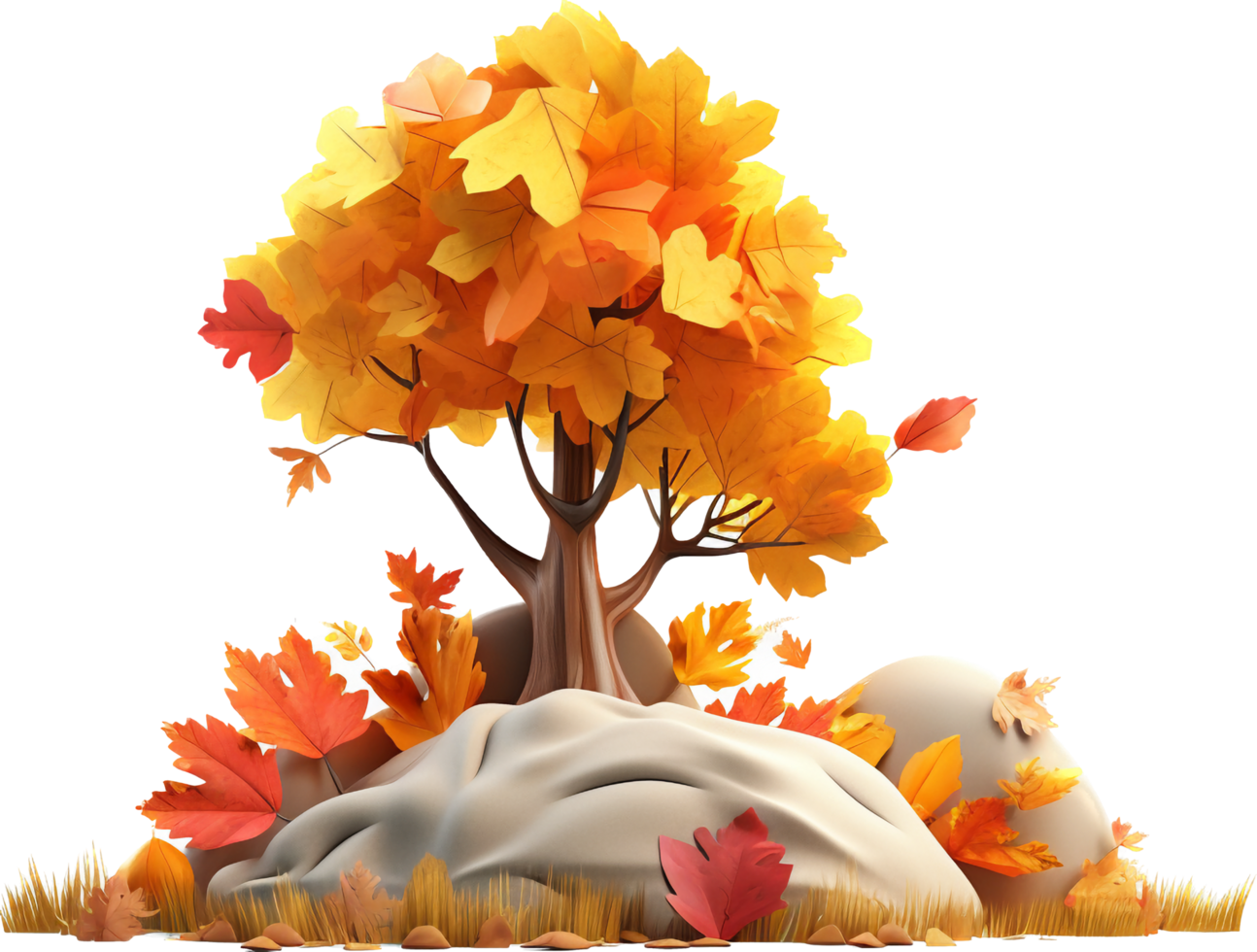 Autumn png with AI generated.