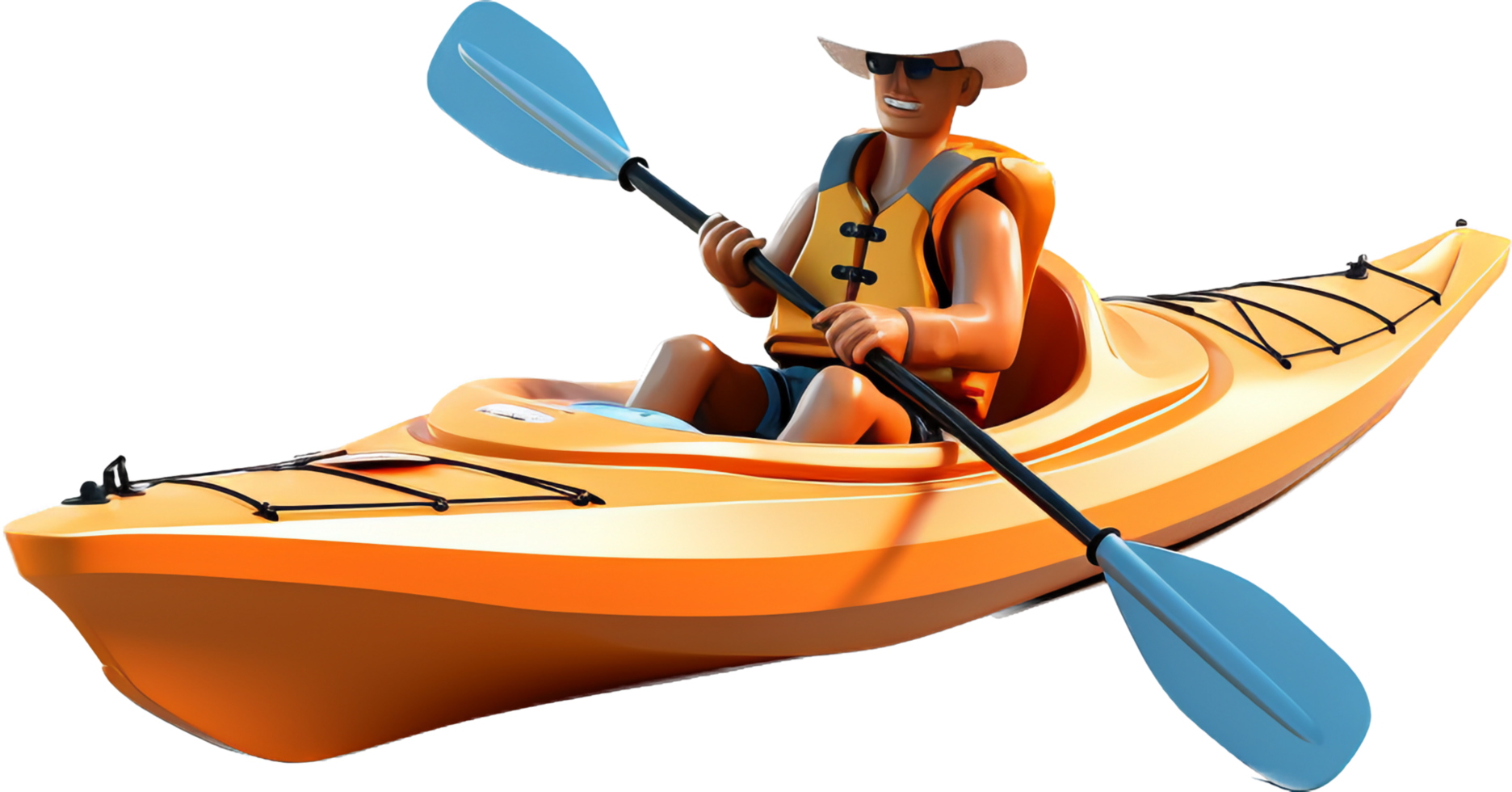 Kayaking png with AI generated.