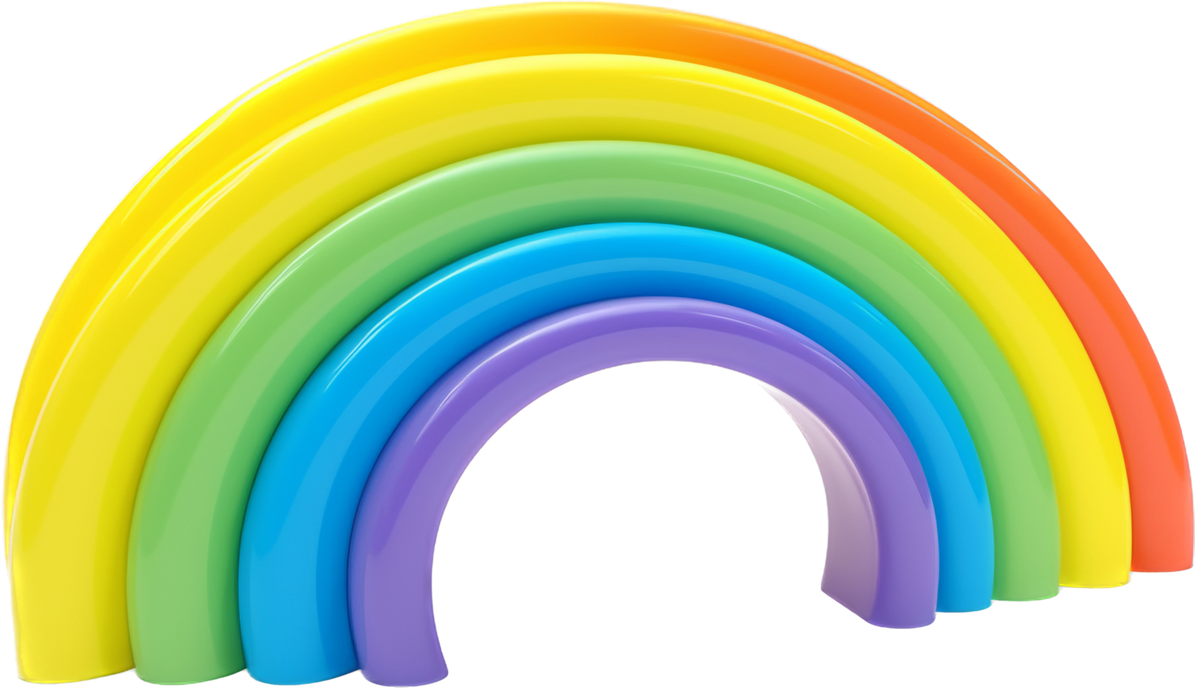 Rainbow png with AI generated.