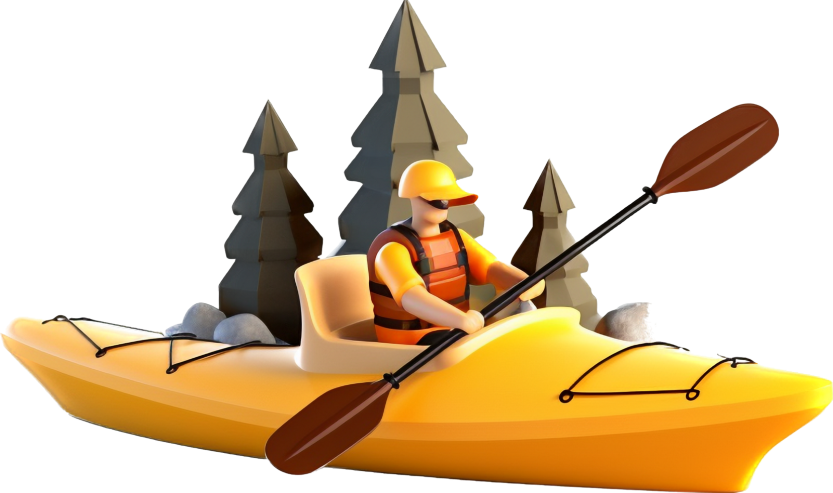 Kayaking png with AI generated. 33504216 PNG
