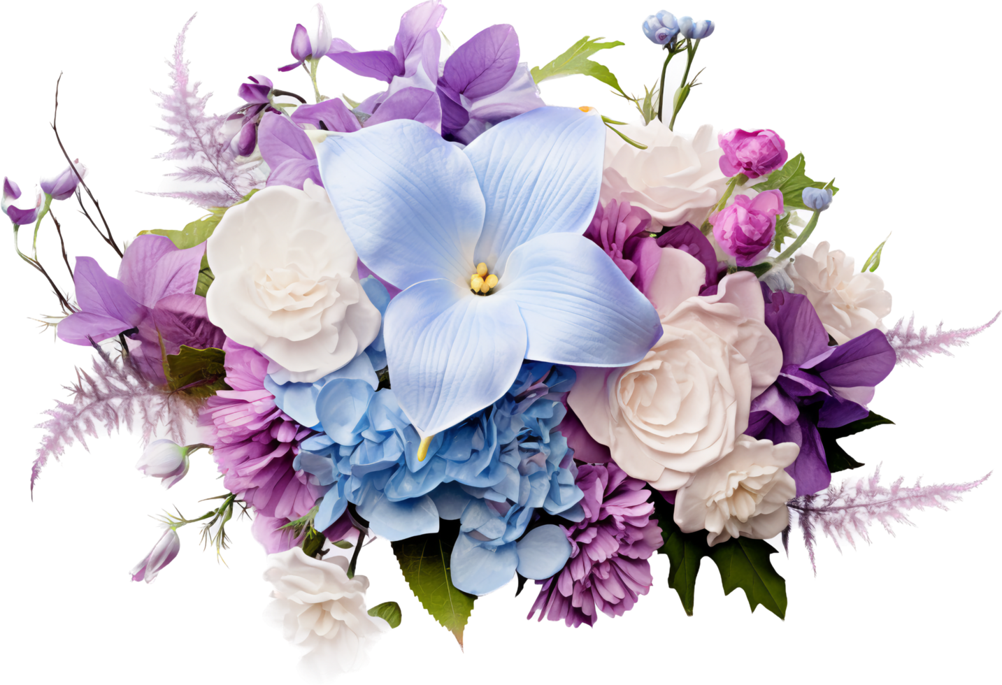 Bouquet png with AI generated.