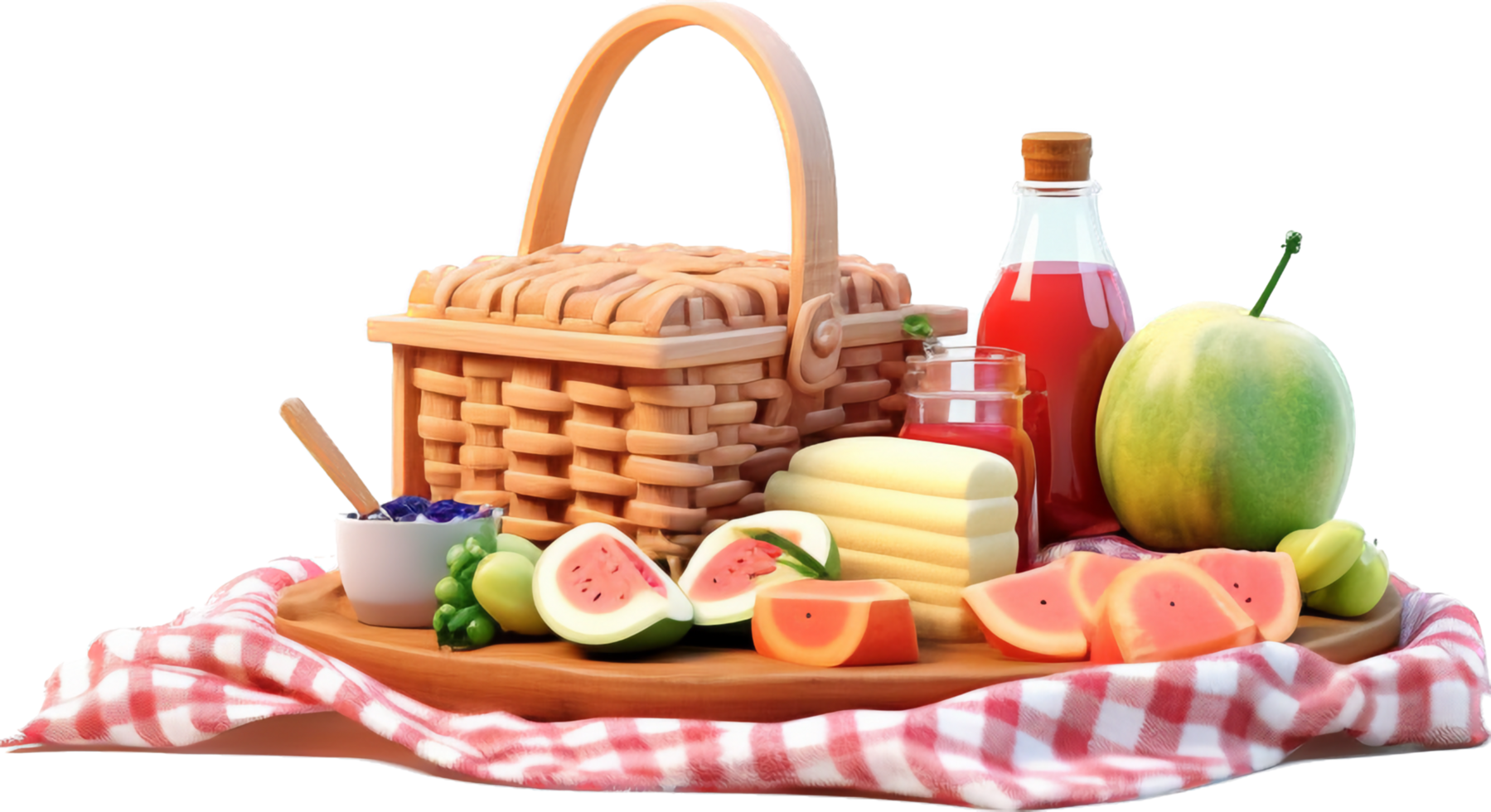 Picnic png with AI generated.