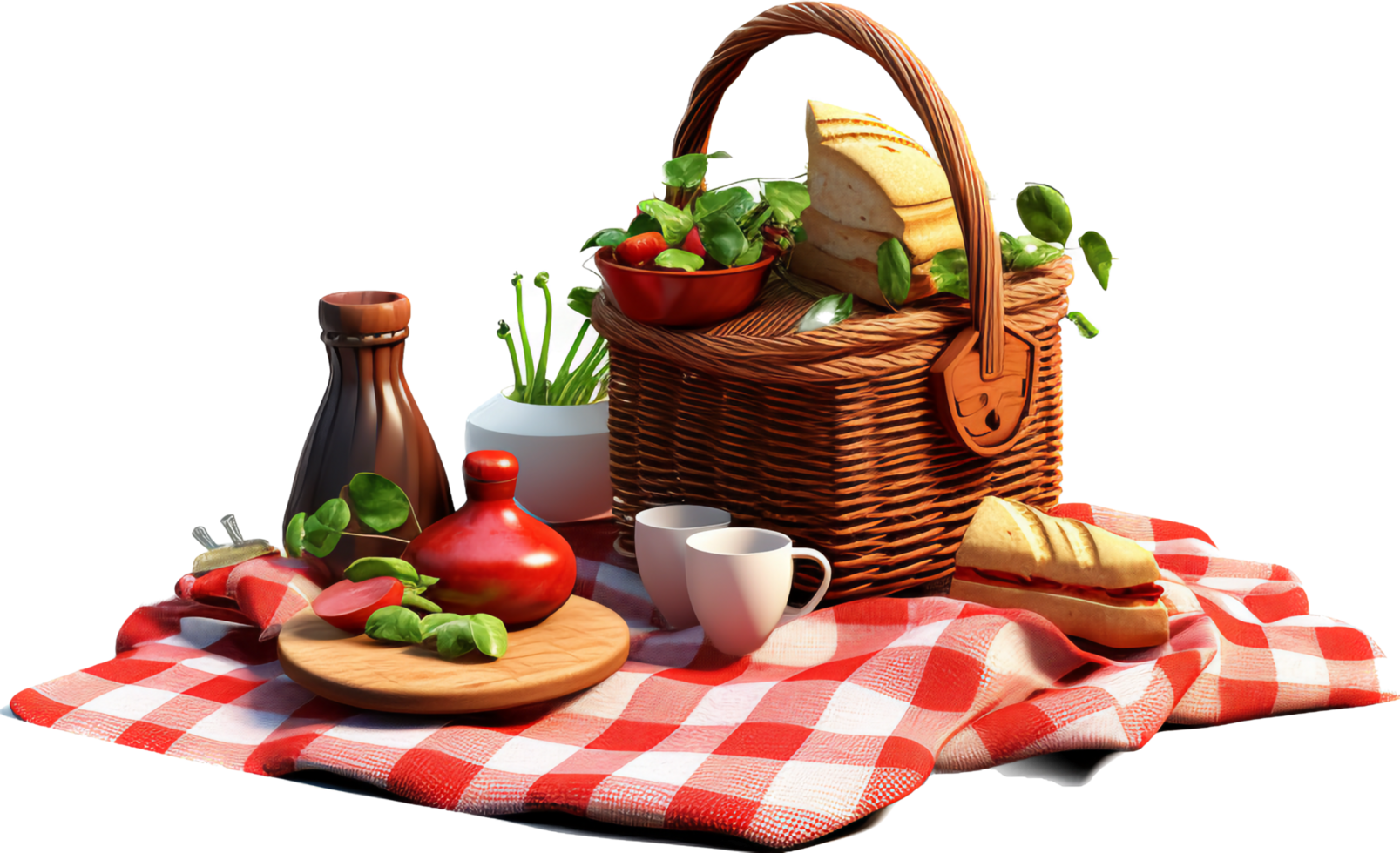 Picnic png with AI generated.