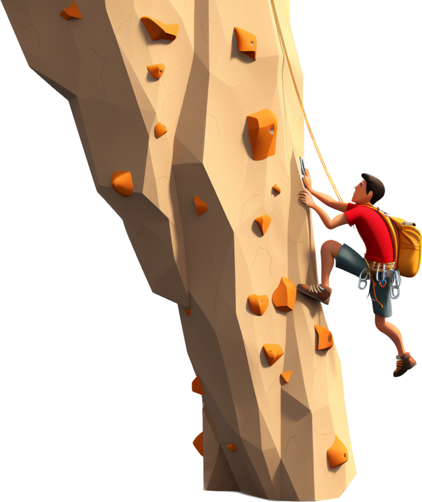 Rocha escalada png com ai gerado.