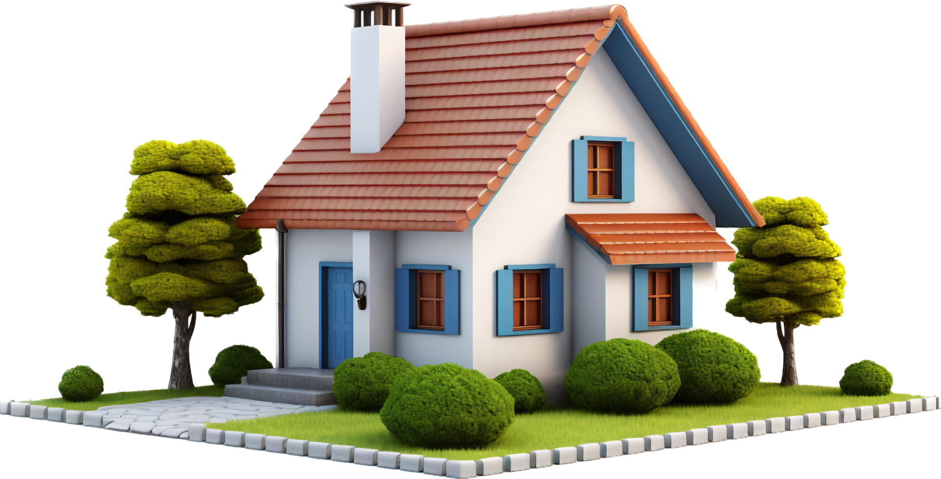 Home png with AI generated.