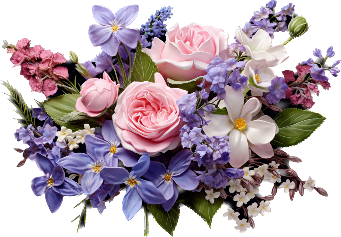 Bouquet png with AI generated.