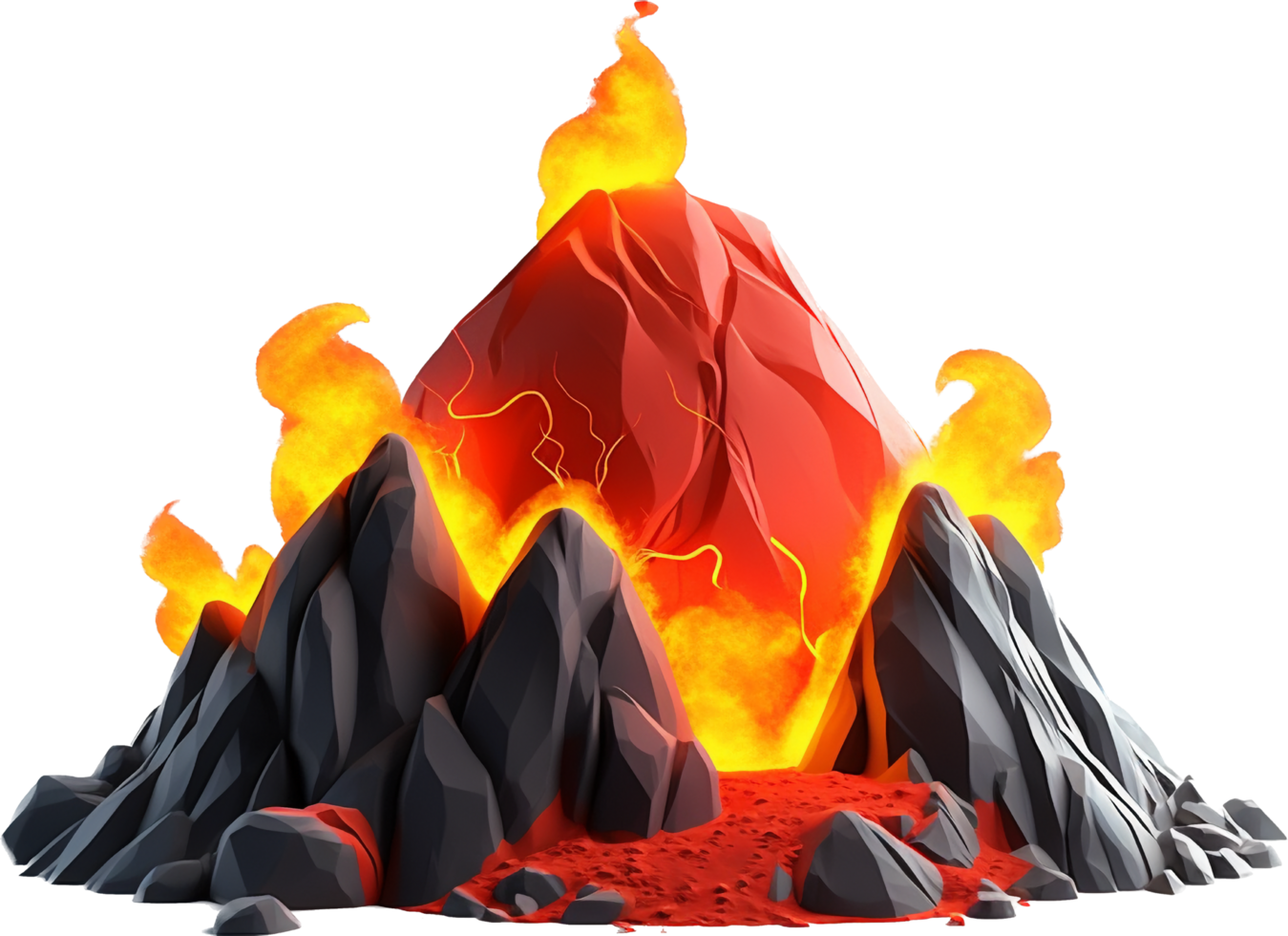 Volcanic png with AI generated. 33504480 PNG