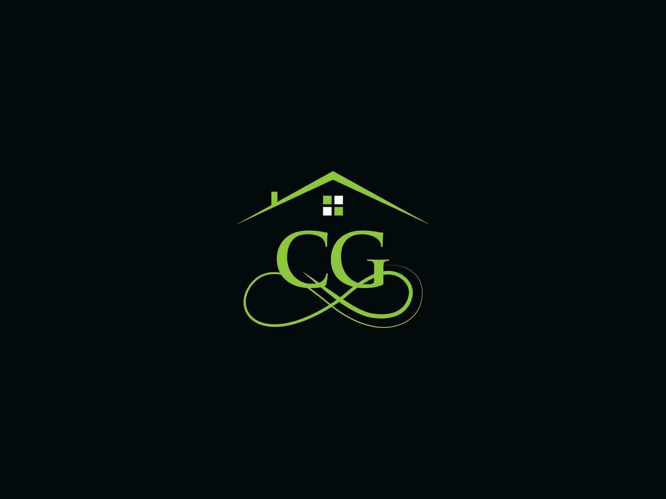 Real Estate Cg Logo Vector, Luxury CG Building Logo For Business