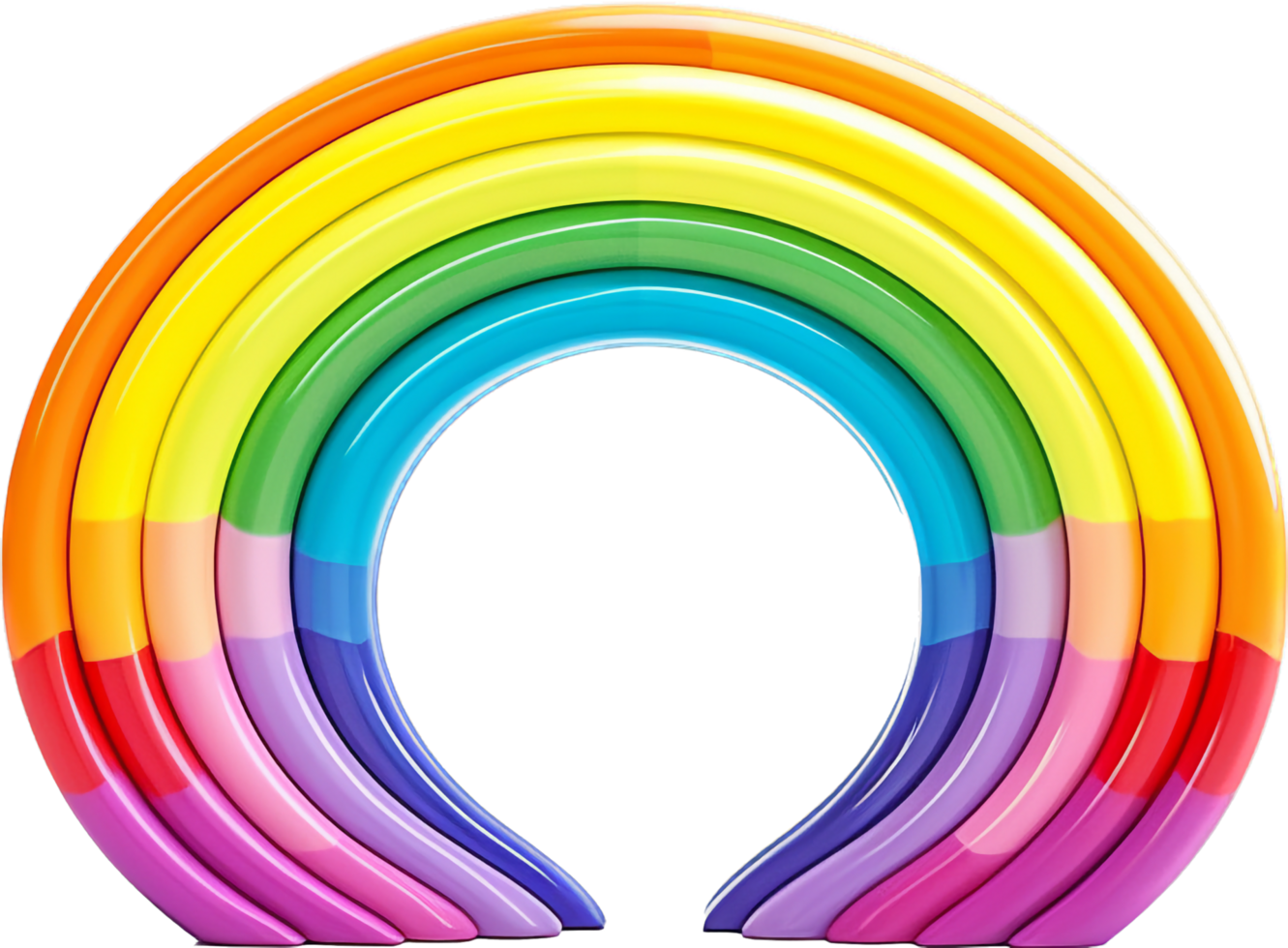 Rainbow png with AI generated.