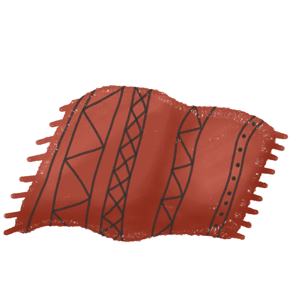 a red and brown blanket a transparent background png