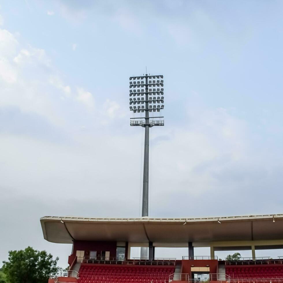 Cricket stadium flood lights poles at Delhi, India, Cricket Stadium Lights photo